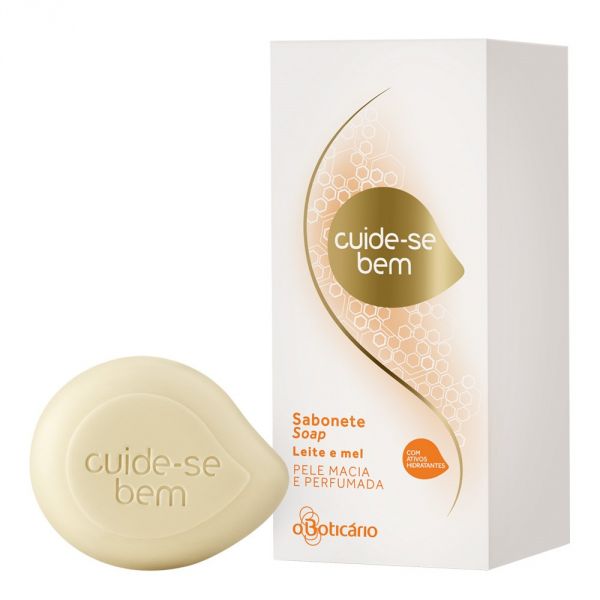 Sabonete Perfumado Leite e Mel, 5 unidades de 80g cada -