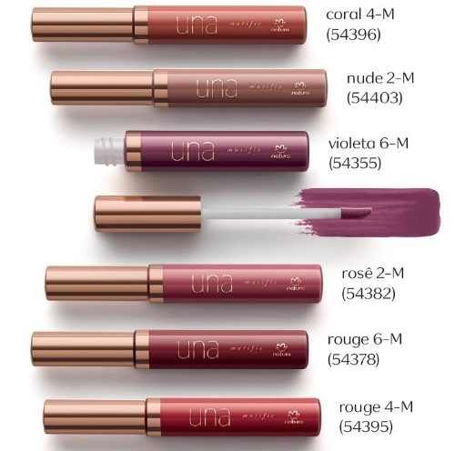 Batom Líquido Matific Una - Rosê 2M - 8ml -